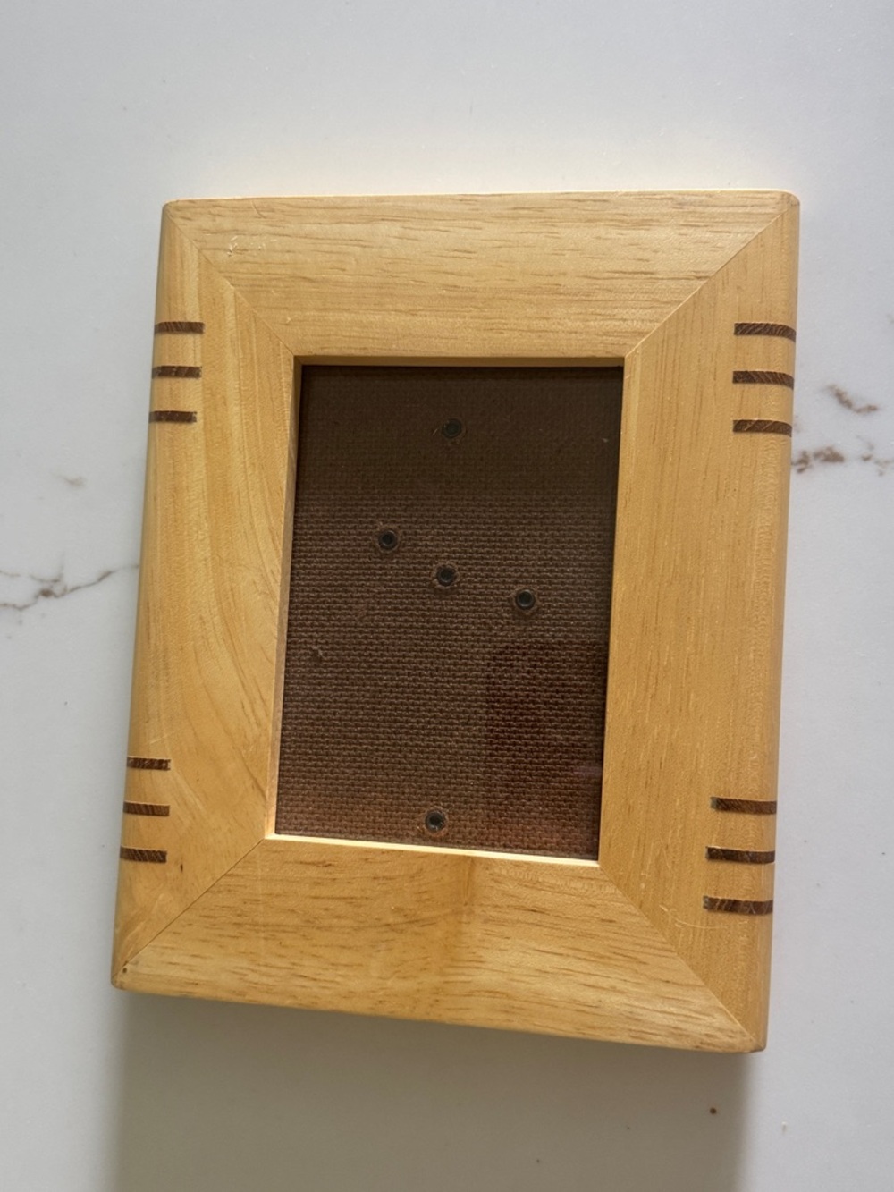 Contemporary Wooden Photo Frame with Simple Inlay - Natural Light Brown vintage